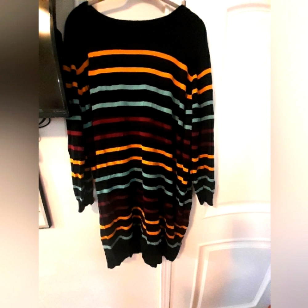 Knee length striped dress